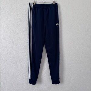 Adidas kids Dark Blue Joggers with White Stripes
